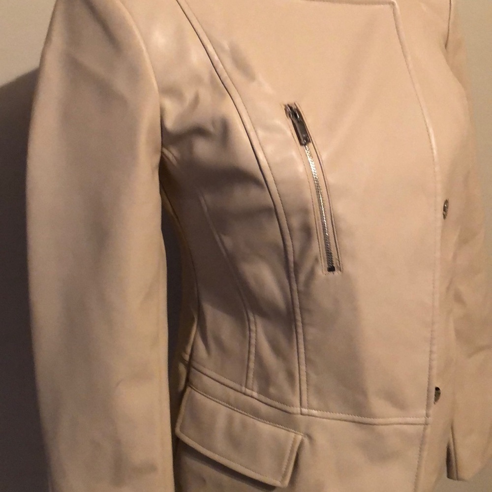 Dnky (nwot)faux leather jacket, light tan, xs - Picture 5 of 11